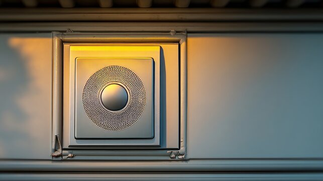Modern Residential Intercom Panel Embedded Near Entrance 9F