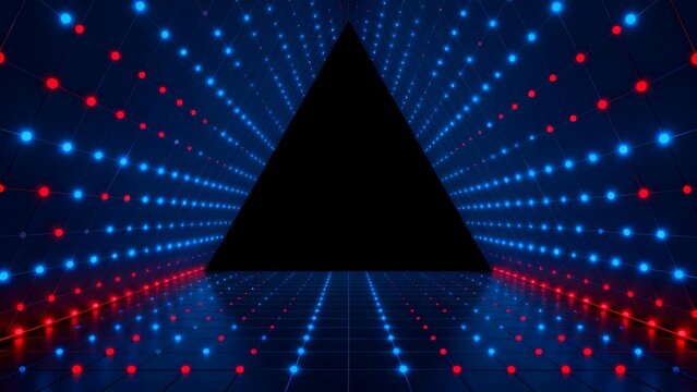 Triangular light pattern in digital space