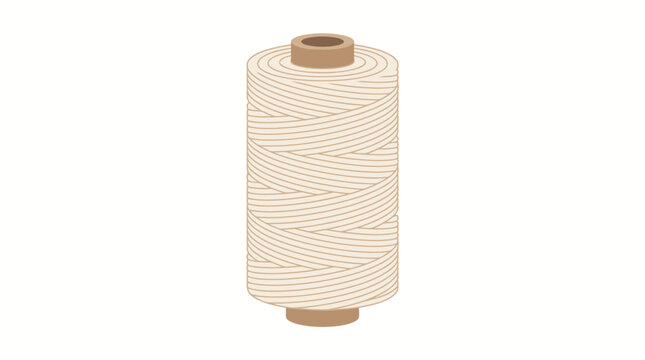 Minimalist Unbleached Cotton String Vector for Natural Crafting and Packaging