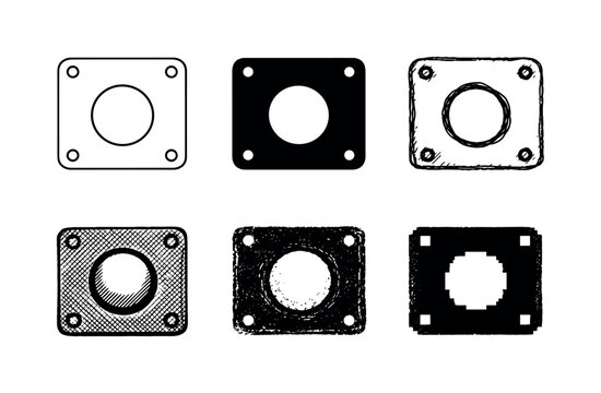 Mounting base or bracket of a panic button for wall installation