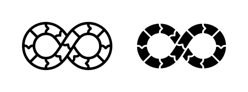 Infinity Loop Arrows, Continuous Cycle, Infinite Process, Repetition Symbol, Endless Motion, Circular Flow