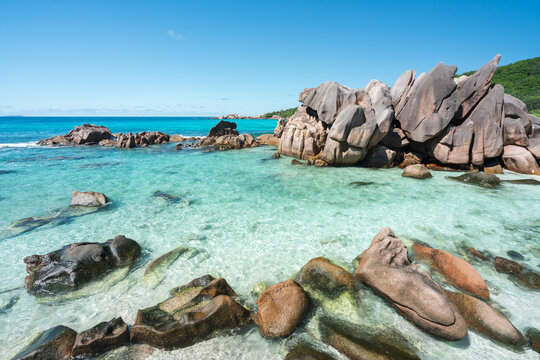 Pointe Anse Cocos beach, La Digue, Seychelles