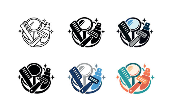 Interlocking Grooming Badge. Emblem expressing self presentation discipline