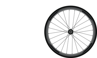 Fototapeta premium Sports bicycle wheel isolated on white background