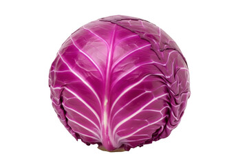 Obraz premium Fresh head of red cabbage isolated on transparent background