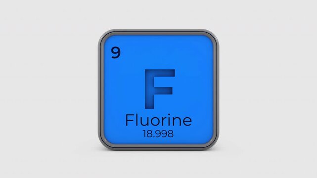 Animation of Fluorine Periodic Table Element 