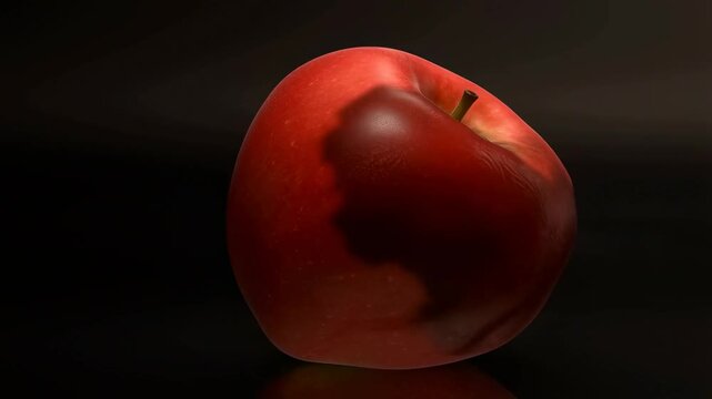 Timelapse of apple aging and decay process in natural environment