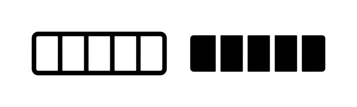 Progress Bar Icons, Loading Indicators, Status Bars, UI Elements, Vector Set