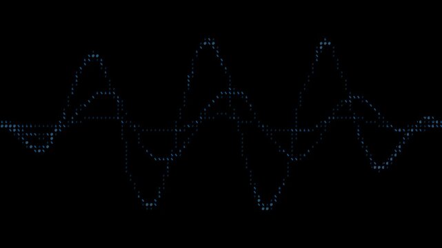 ASCII Radio Signal Wave Background Animation