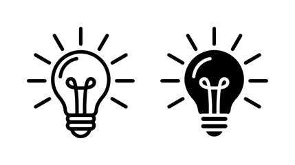 Light bulb icons, idea symbol, innovation concept, creative thinking, vector illustration © Tanzina