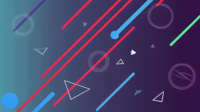 Abstract motion graphics with flowing lines and dynamic shapes