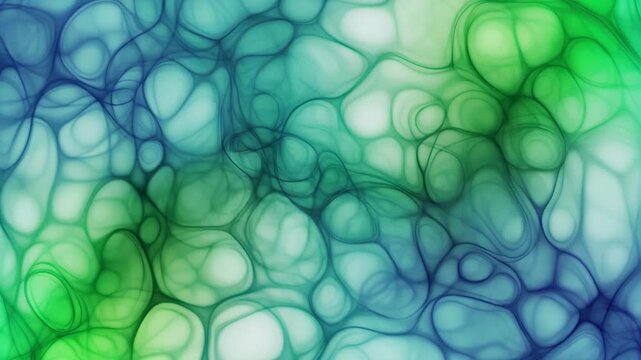 Bubbling green liquid surface close-up timelapse