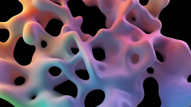 colorful abstract fluid motion patterns in pink and teal