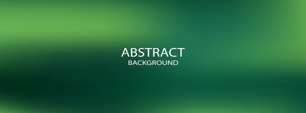 Abstract dark green and forest emerald gradient background banner, modern vibrant liquid mesh blur texture vector template illustration with text space.