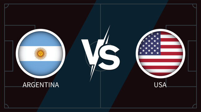 Argentina vs USA Football Matchup Graphic