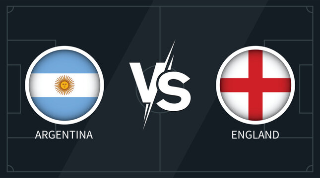 Argentina vs England Football Matchup Graphic