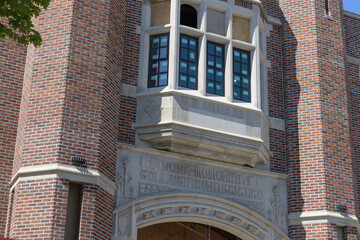 Naklejka premium reconstruction of York Memorial Collegiate Institute, a TDSB senior high school, located at 1700 Keele St, Toronto