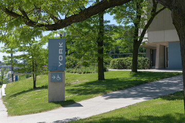 Naklejka premium sign outside York Civic Centre, a municipal gov office complex, located at 2700 Eglinton Av W, Toronto