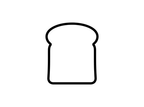 Slice of bread icon outline.