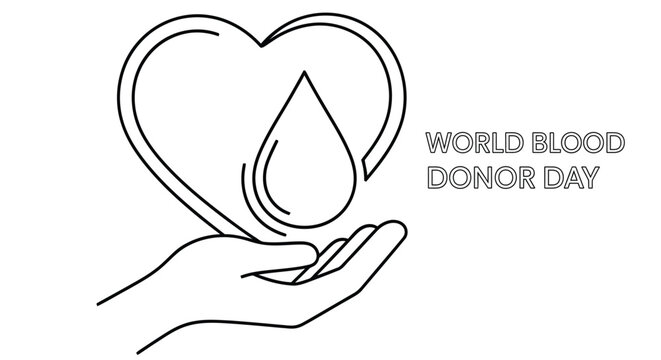 World blood donor day awareness illustration