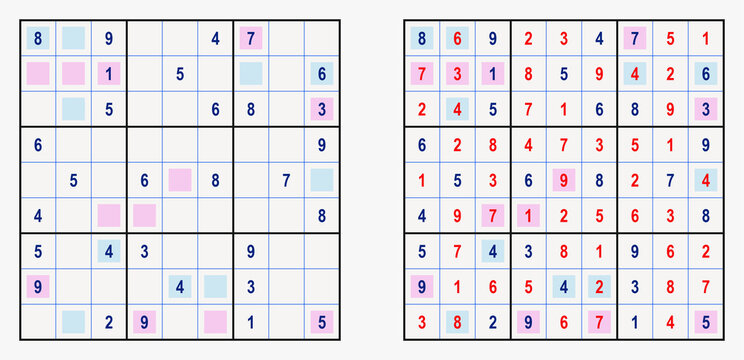 Summer sudoku game activity with even-odd patterns and grids  