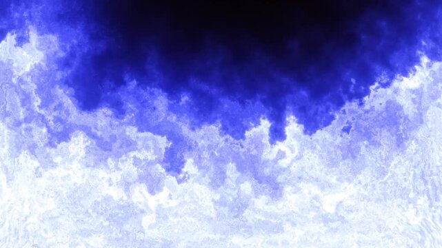 Abstract blue and white cloud texture with icy watercolor patterns