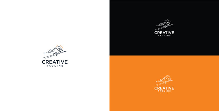 Logo design. Modern and bright travel company logo template.