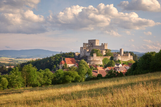 Rabi Castle ruins in Czech countryside