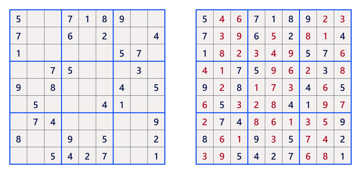 Summer sudoku activity with classic medium puzzle grids  