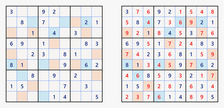 Summer sudoku worksheet with even and odd number patterns  
