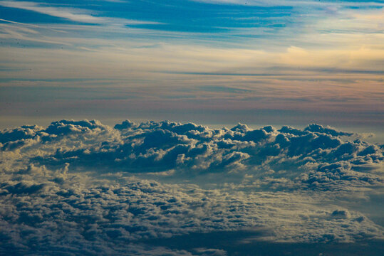 Nappe de nuages vue d'avion