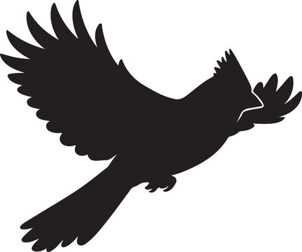 Northern cardinal silhouette collection vector bird wildlife design