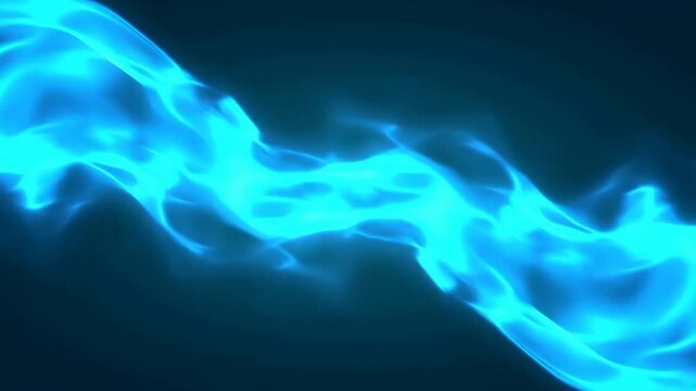 Dynamic flow of electric blue plasma energy in motion