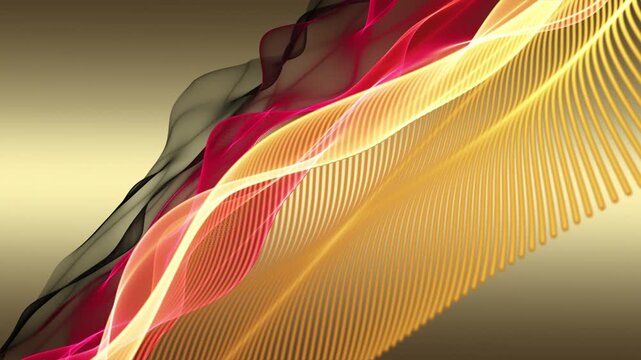 Fantastic German color wave video animation in slow motion for sport events, 4096x2304 loop 4K
