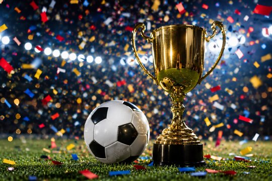 football attributes,football attributes, ball and cup on the football field