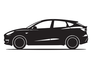 Obraz premium car silhouette vector illustration on white background 