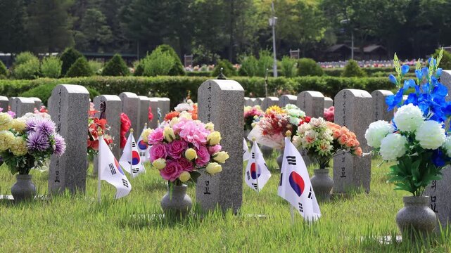 Peaceful Memorial Landscape of Daejeon National Cemetery, South Korea