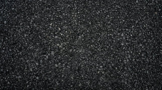 Dark asphalt road surface texture seamless background with realistic tarmac aggregate