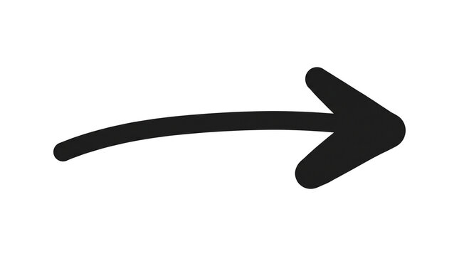 One dark sweeping right arrow icon transparent background