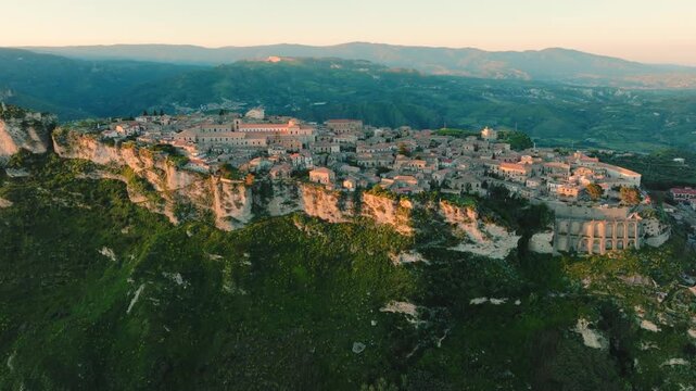 City of Gerace a rural and ancient traditional village on the mountain of Italy