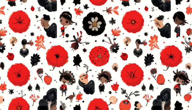 seamless pattern with hearts