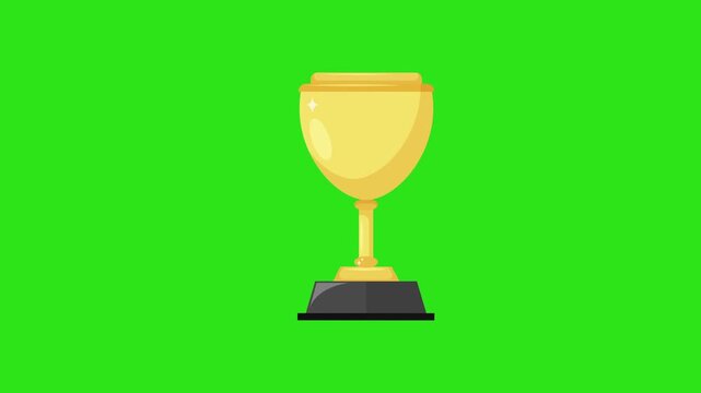 Shiny golden trophy suitable for competition winners, champions, and successful individuals celebrating victories with glory and success.