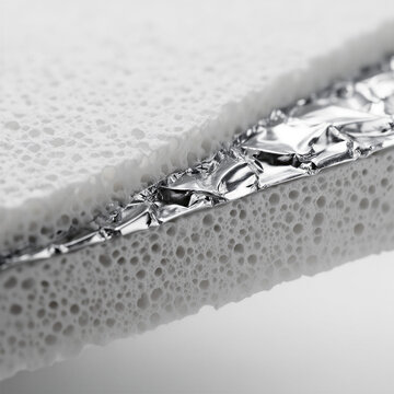 Close-up view of solid-solid interface in next-generation solid-state battery with ceramic electrolyte and dense sodium lithium foil matrix
