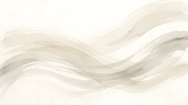Minimalist watercolor background with beige flowing brush strokes, abstract neutral wash texture, elegant earthy tone artistic painting for web design