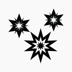 Obraz premium Geometric starburst black design element vector