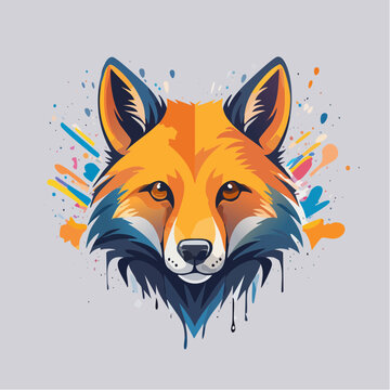 Flat abstract animal vector