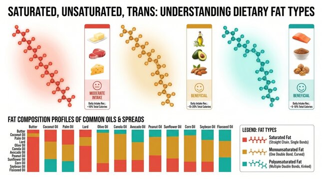 Saturated, Unsaturated and Trans Fats: Understanding Dietary Fat Types
