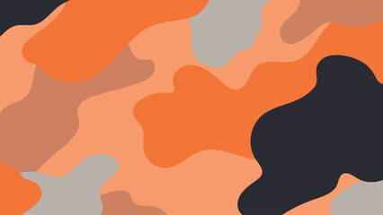 Abstract orange camouflage pattern vector, desktop wallpaper © Rawpixel.com