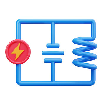Parallel AC Circuit 3D Illustrations