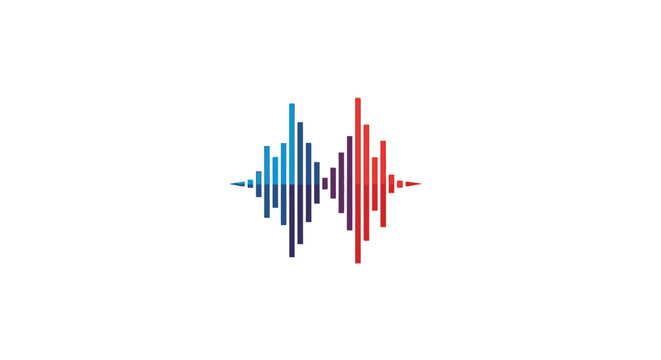 Colorful Sound Wave Graphic Design Element.